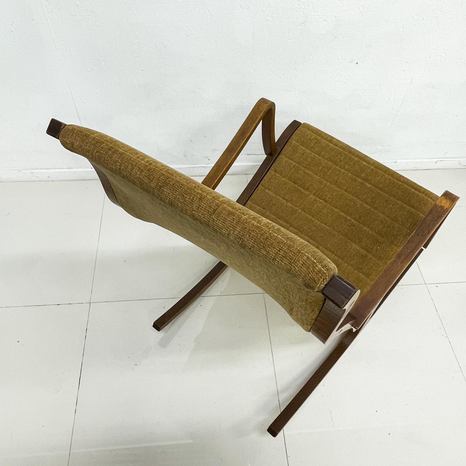 Tendo Mokko Heron Highback Rocking Chair & Footrest 1966 Modern Japan 1