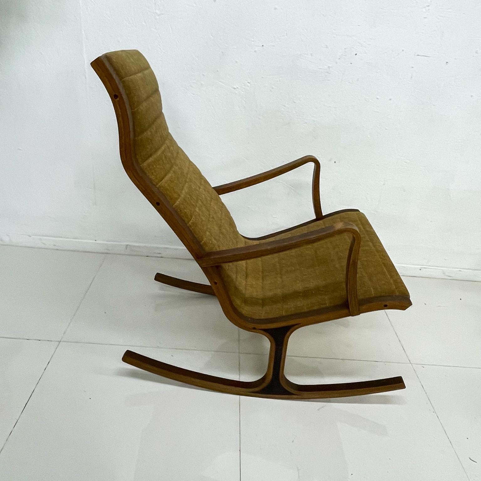 Tendo Mokko Heron Highback Rocking Chair & Footrest 1966 Modern Japan 2