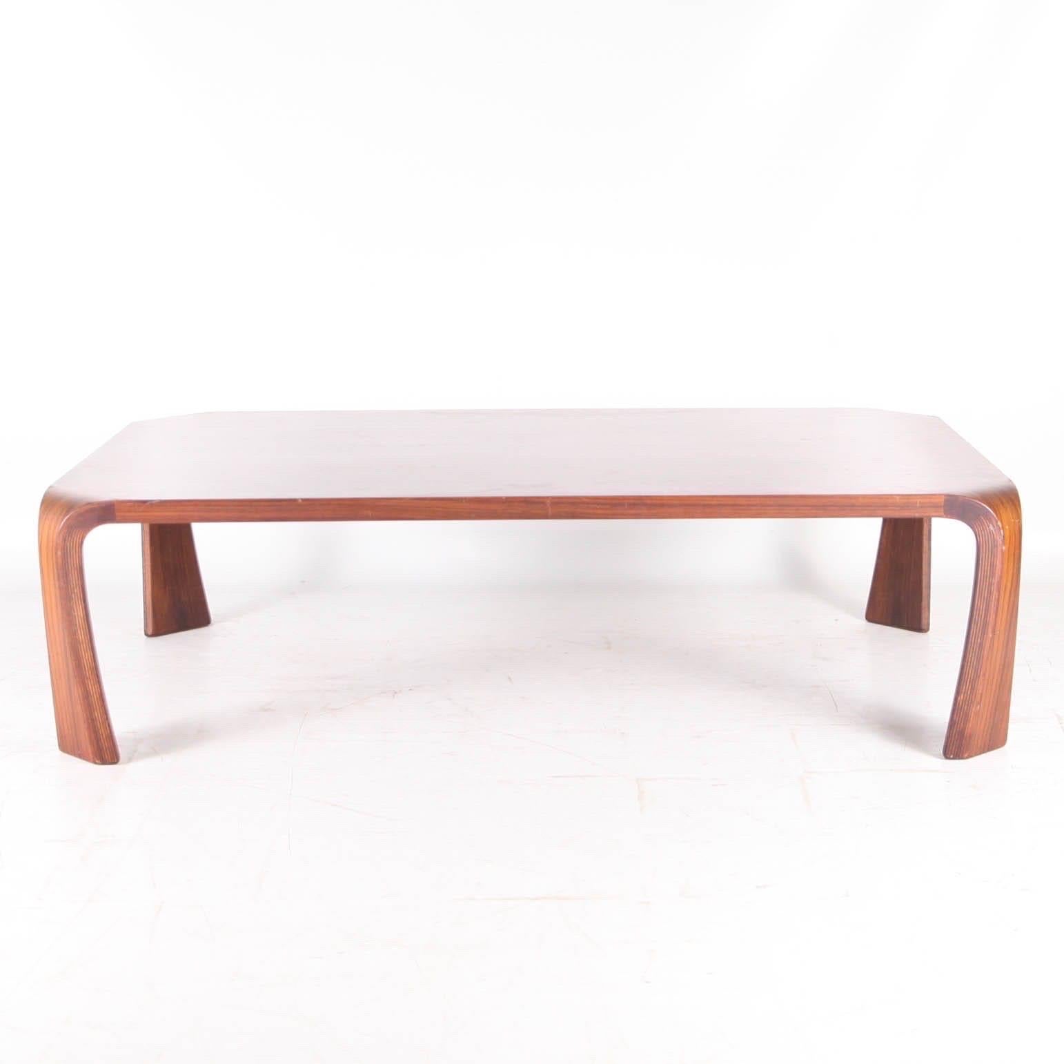Late 20th Century Tendo Mokko rosewood coffee table