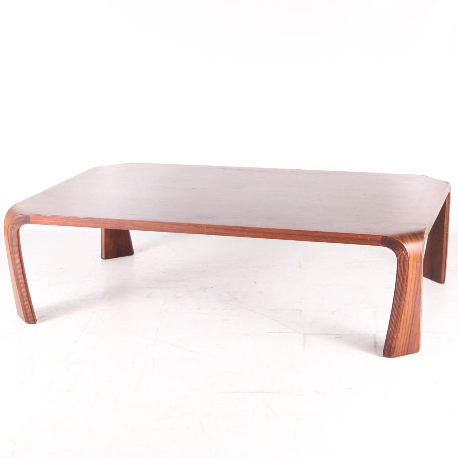 Tendo Mokko rosewood coffee table 4