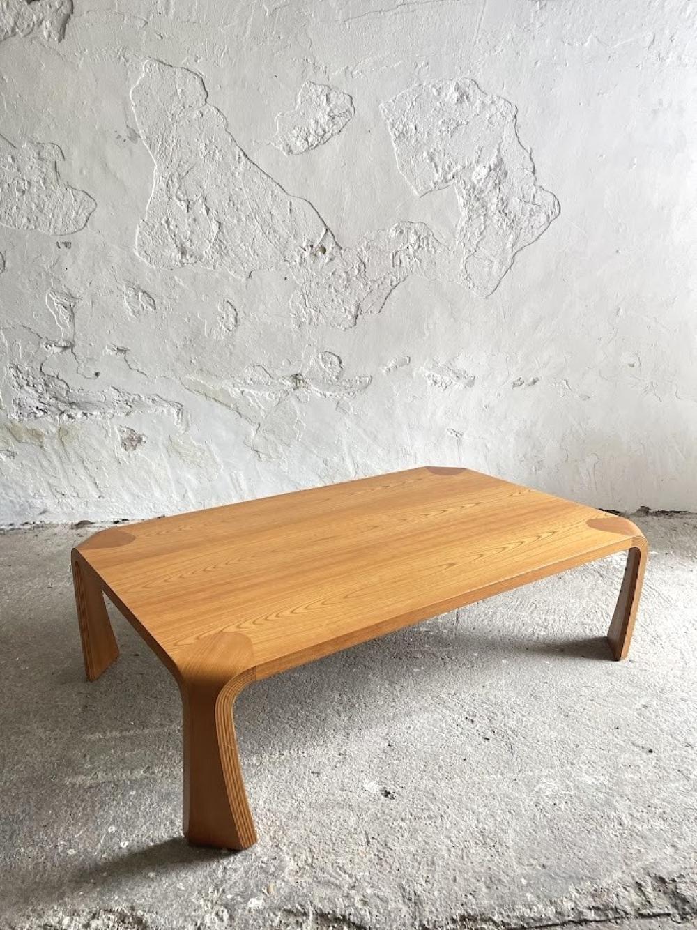 Tendo Mokko “Zataku” Japanese Modern Low Coffee Table 1970s For