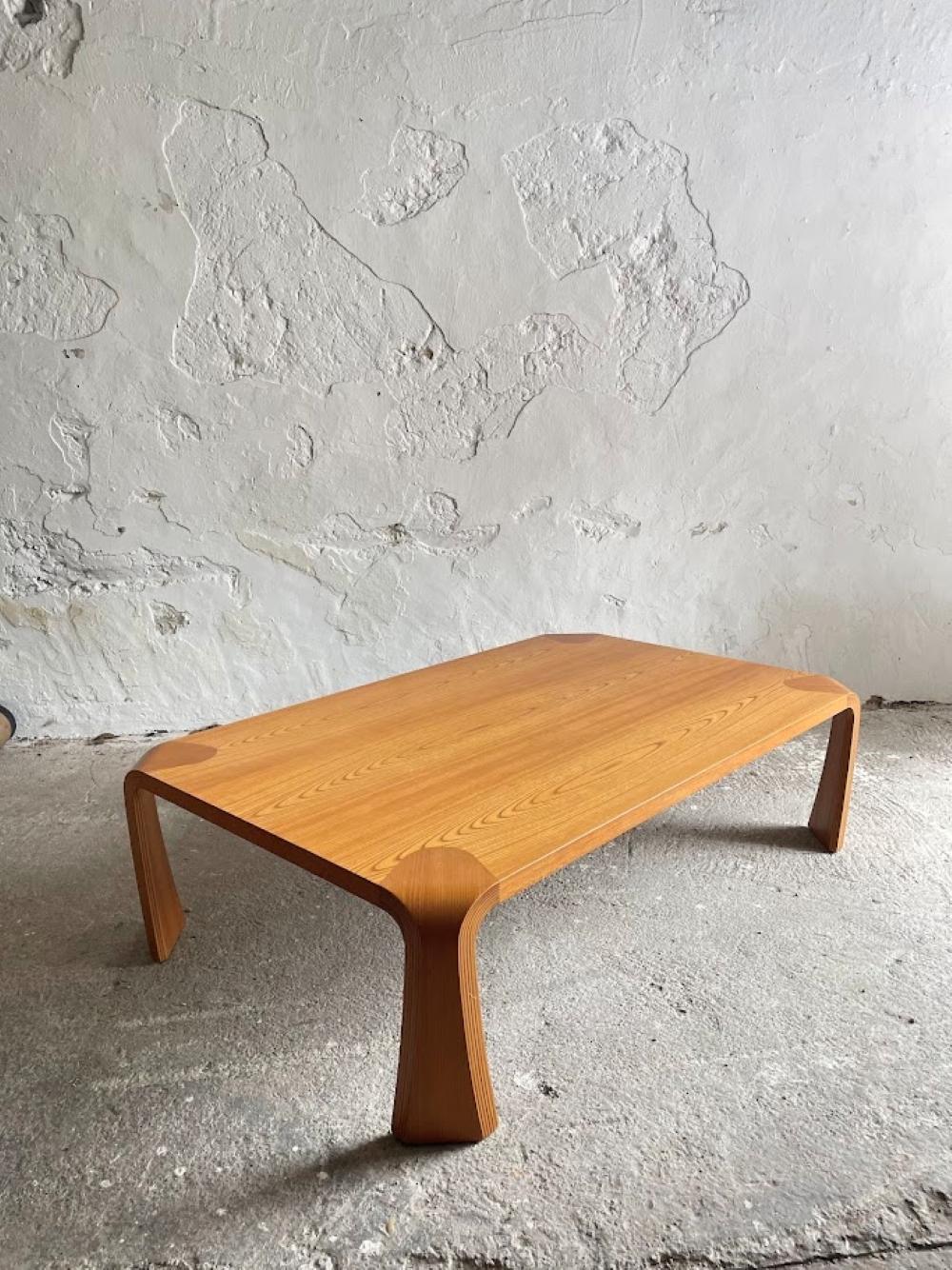 Tendo Mokko “Zataku” Japanese Modern Low Coffee Table 1970s For