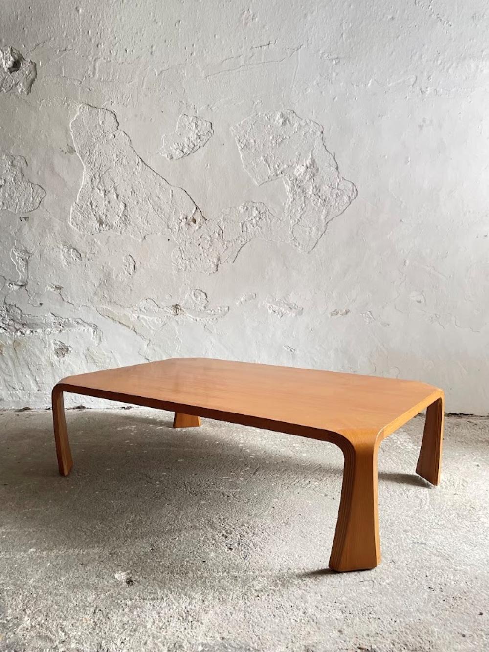 Tendo Mokko “Zataku” Japanese Modern Low Coffee Table 1970s For