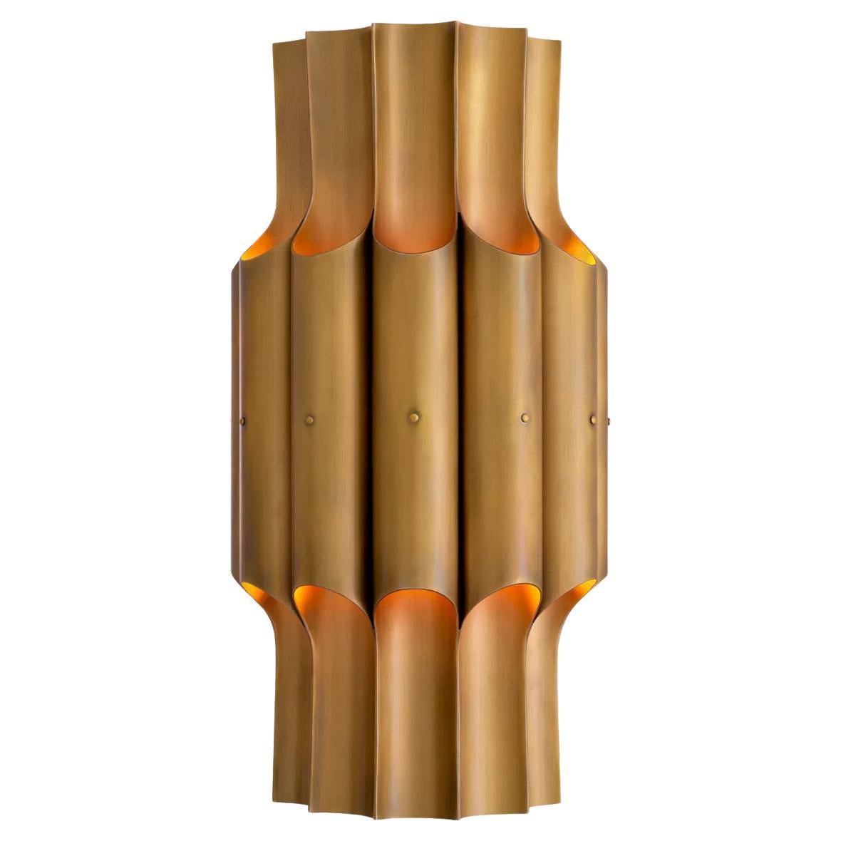 Lampada da parete in ottone Tendra