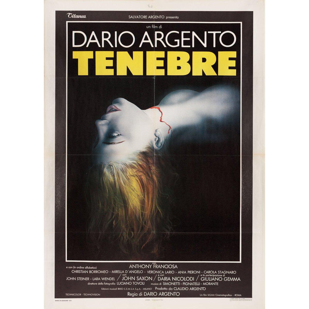 Tenebrae 1982 Italienisches Due Fogli-Filmplakat