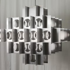 Tenfold Chandelier 5T 18inch Waxed Aluminum Pendant Light, customizable