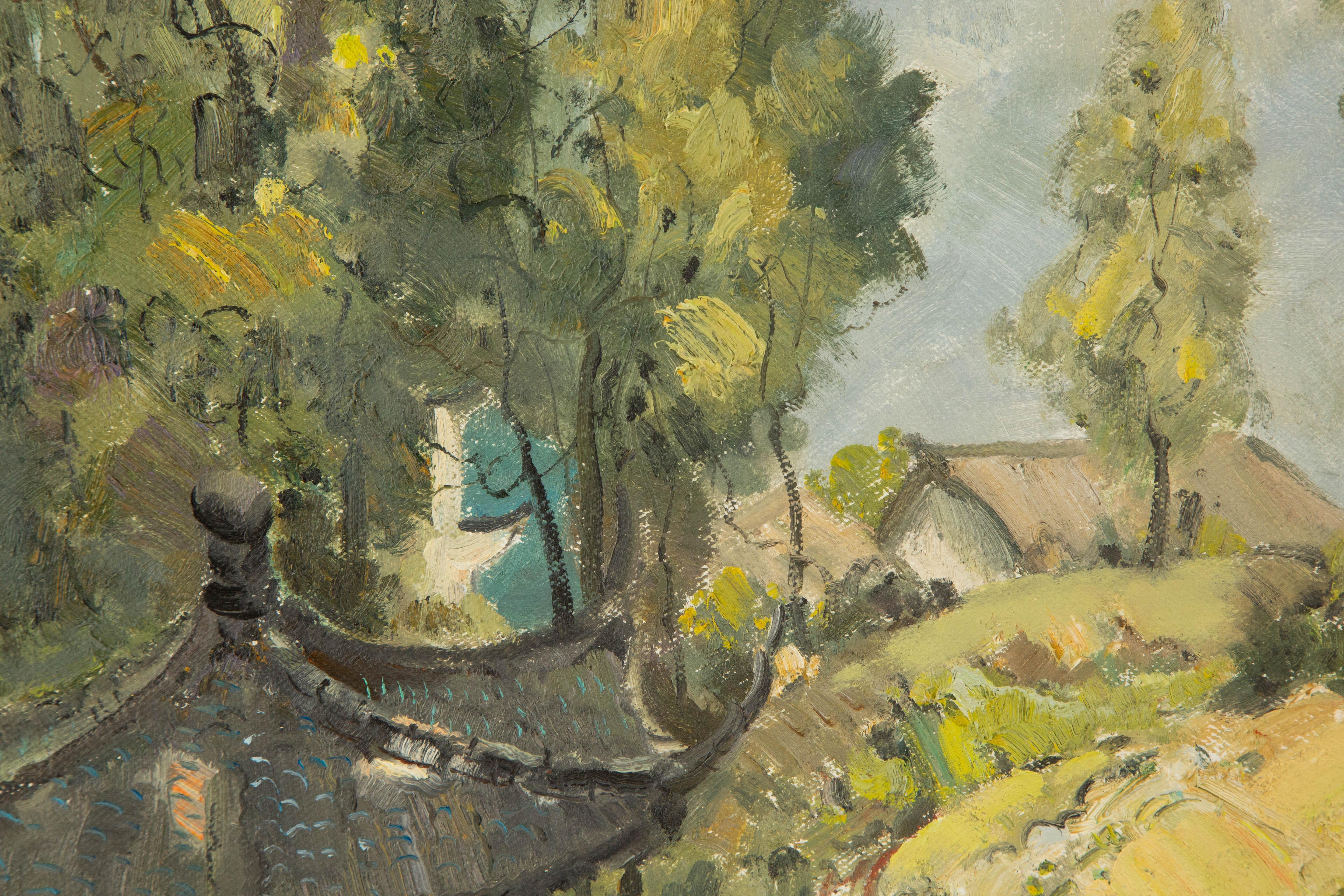 Tengfei Ran Paesaggio originale olio su tela 