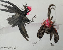 Arte contemporáneo georgiano de Tengiz Cholokava - Gallos