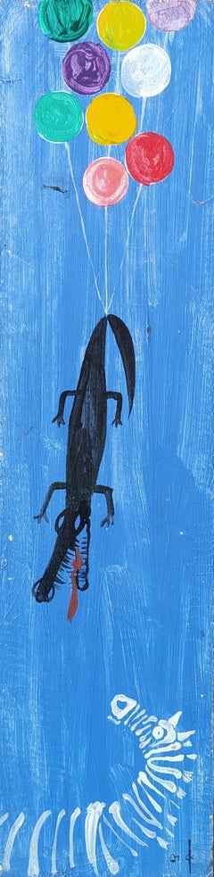 Arte georgiano contemporáneo de Tengiz Cholokava - Cebra y cocodrilo