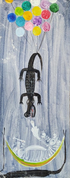 Arte contemporanea georgiana di Tengiz Cholokava - Zebra e coccodrillo