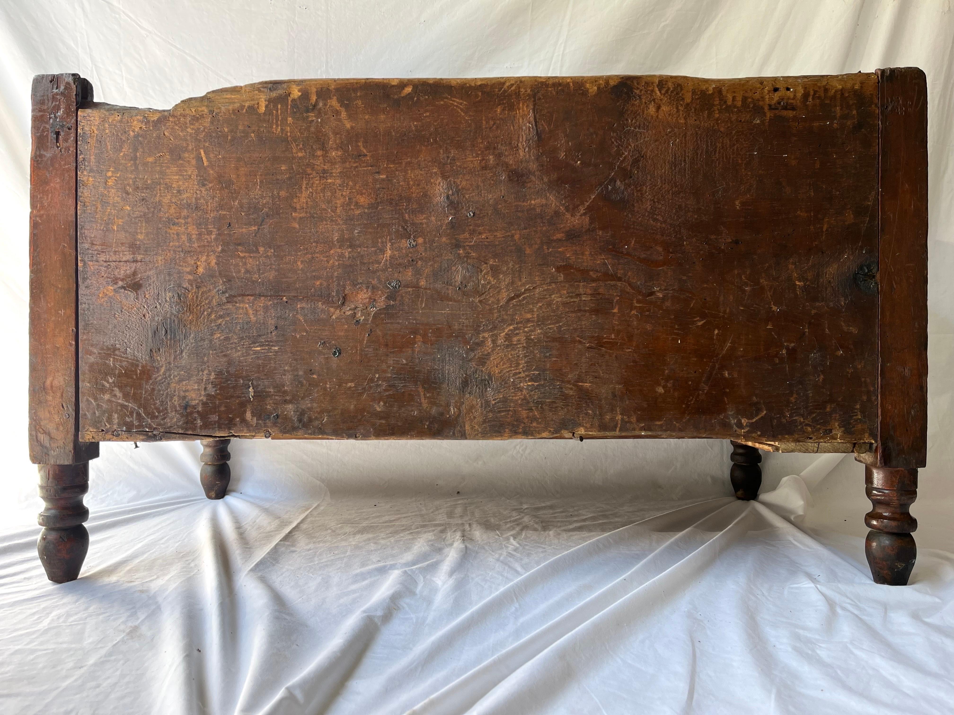 Tennessee Antique American Hand Built Primitive Blanket Chest Relic Cow Feeder For Sale 3