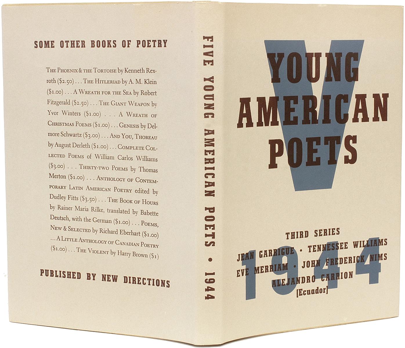 Tennessee Williams, Five Young American Poets, Signed First Edition, 1944 In Good Condition For Sale In Hillsborough, NJ