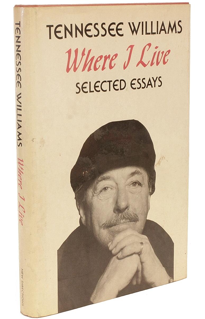 American Tennessee Williams, Where I Live, First Edition, Inscribed, 1978 For Sale