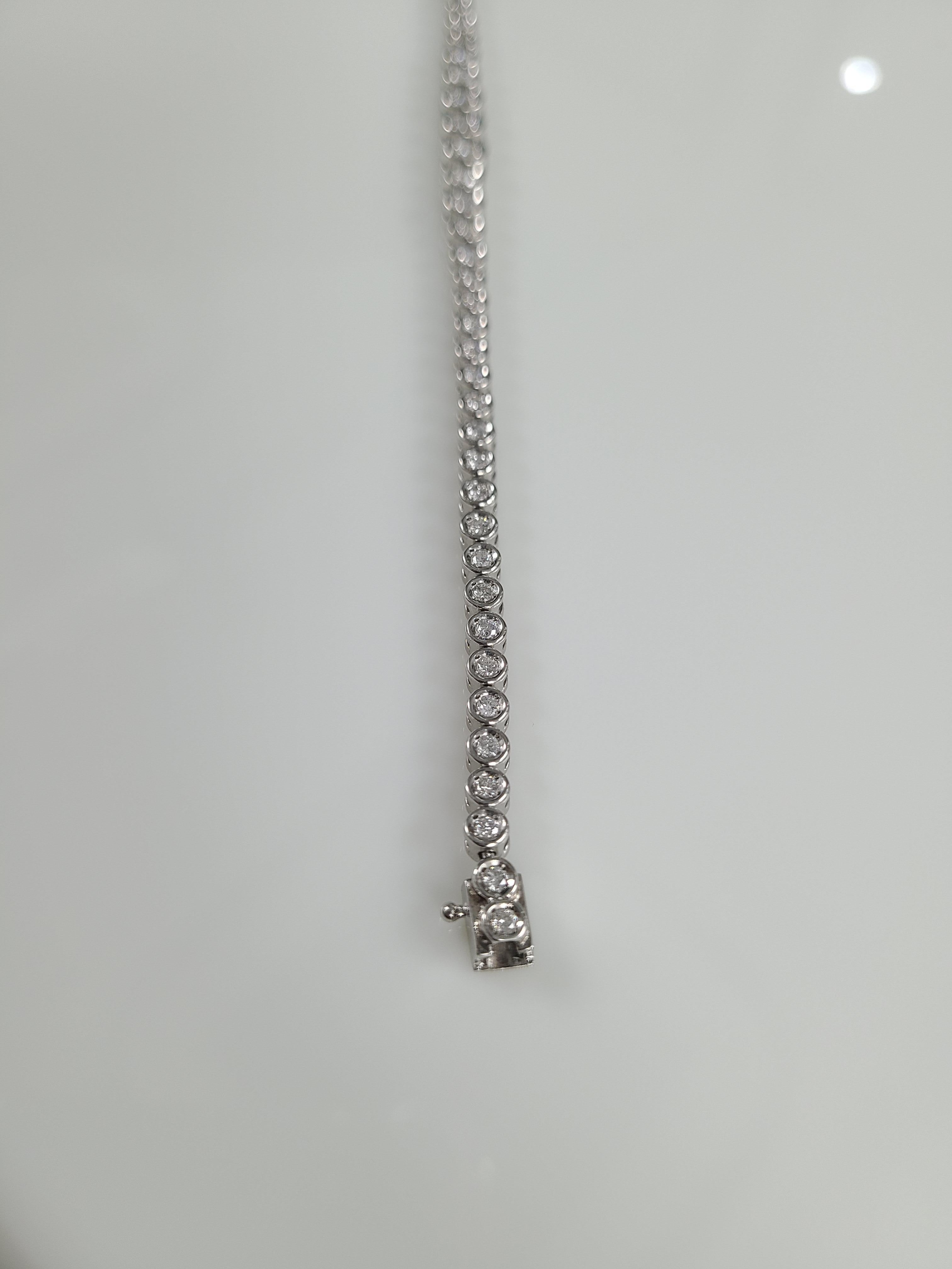 Tennisarmband 1,38 Karat in Platin PT850 mit Diamanten gefasst 2