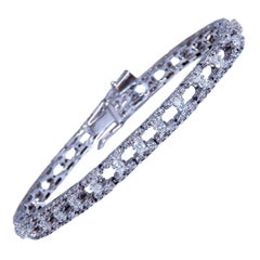 Bracelet « Tennis » avec diamants ronds naturels de 1,75 ct, en or 14 carats, à trois rangées*