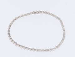 Tennis Bracelet 18 karat White Gold and 50 Diamonds
