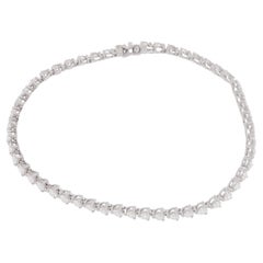 Bracciale Tennis in oro bianco 18 carati e 50 diamanti
