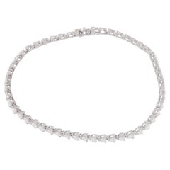 Bracelet tennis en or blanc 18 carats et 50 diamants