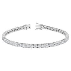 Tennisarmband - 18 Karat Gold mit 8 Karat TW im Lab-Grown-Diamant und vier Zackenfassung