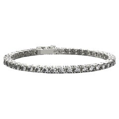 Bracelet tennis, or blanc 18 carats, 12,7 carats