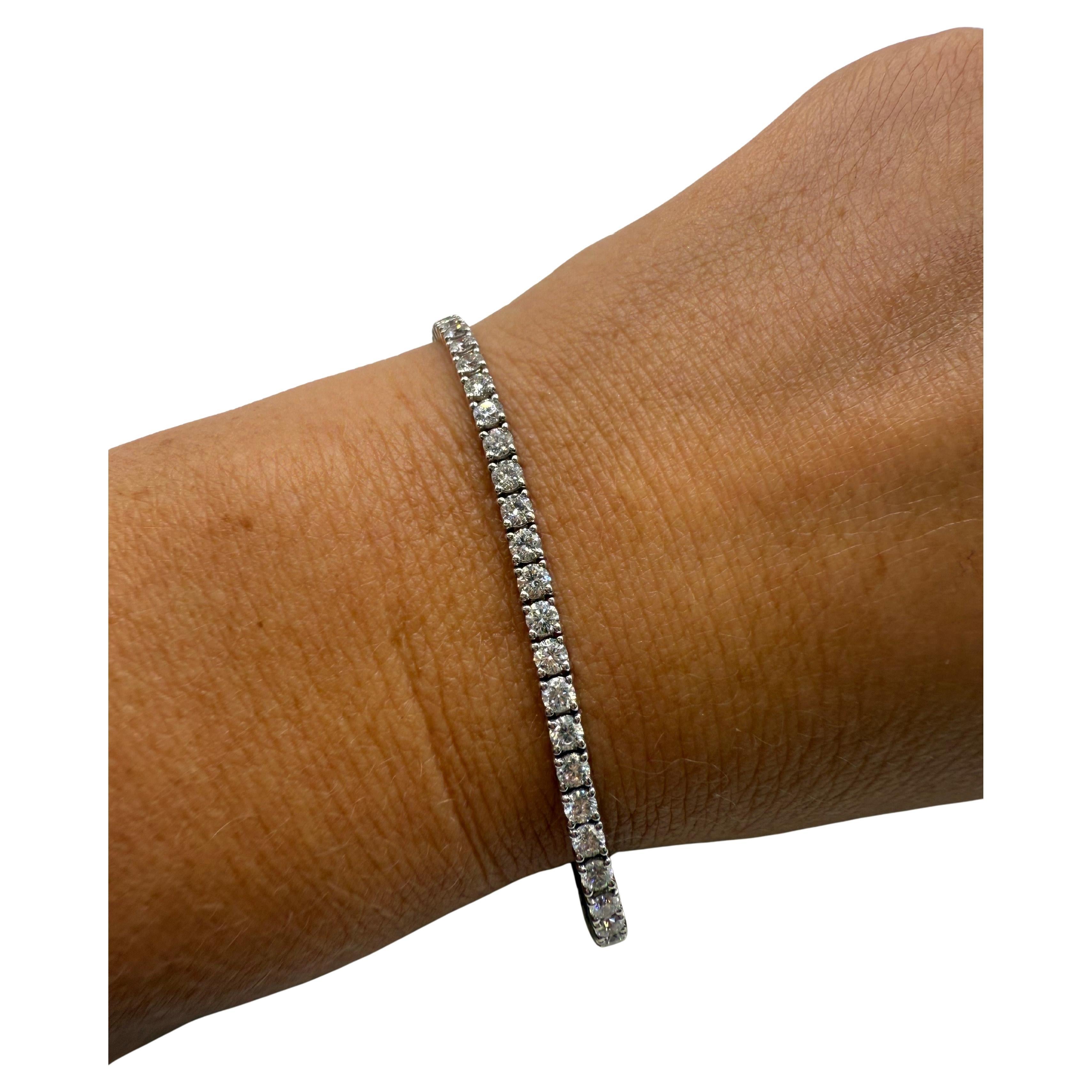 Bracciale tennis 4.41ct in oro 18KT di ottima fattura
