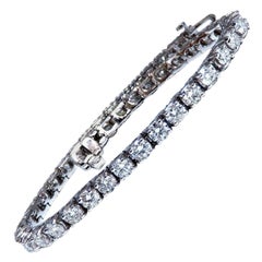 Tennis Bracelet 7.70ct Natural Round Diamonds 14kt*
