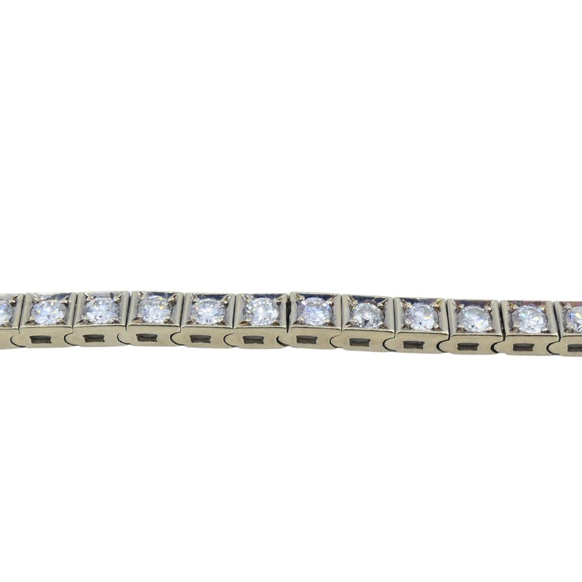 Pulsera Tenis Art Decó Oro 18k Diamante en Excelente estado para la venta en Beverly Hills, CA