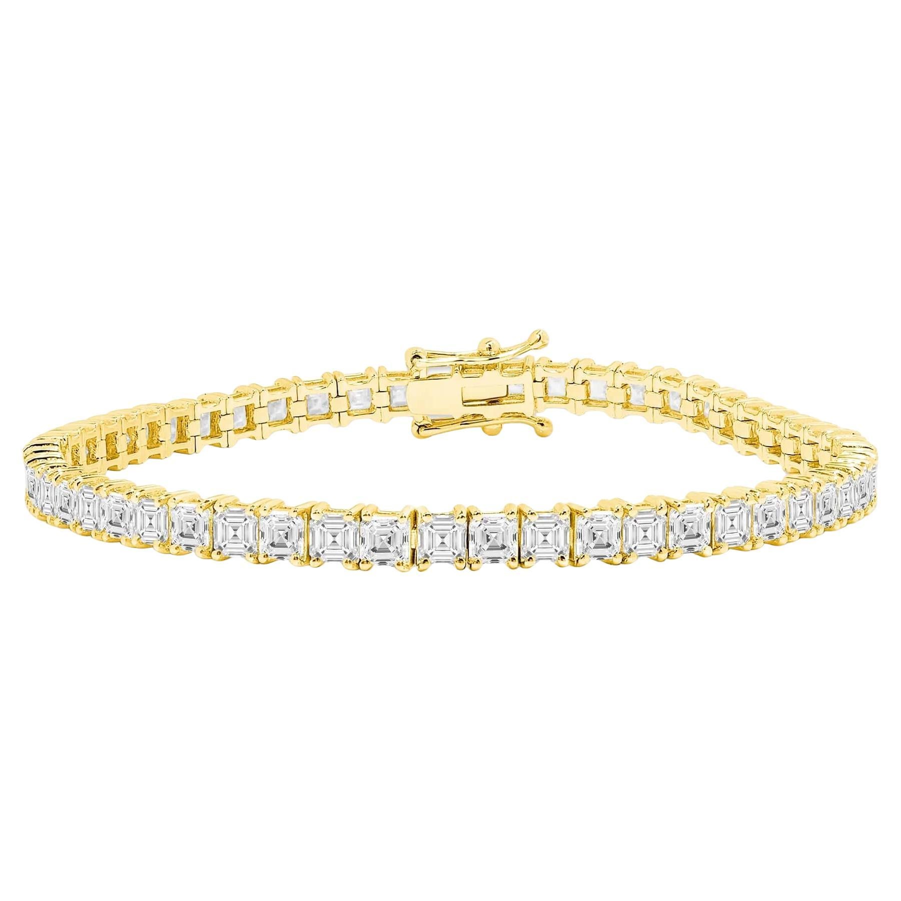 Asscher Cut Diamanten 18K Gold Tennis Armband