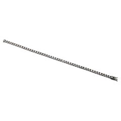 Tennis Bracelet Diamond 6.47 Ct Brilliant Cut White Gold 18 Karats