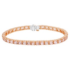 Tennis Bracelet in 14K Rose Gold with Morganites