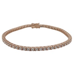 Bracciale Tennis in oro rosa 18 carati impreziosito da Diamond