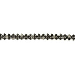 Contemporary 18 Karat Gold Black and White (F/G VVS) Diamond Tennis Bracelet