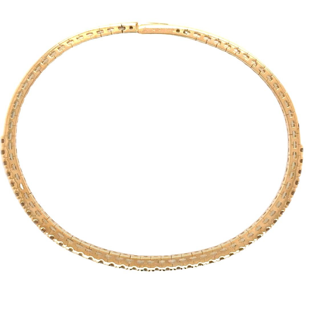 Contemporary Tennis Bracelet in 18K Rose Gold For Sale
