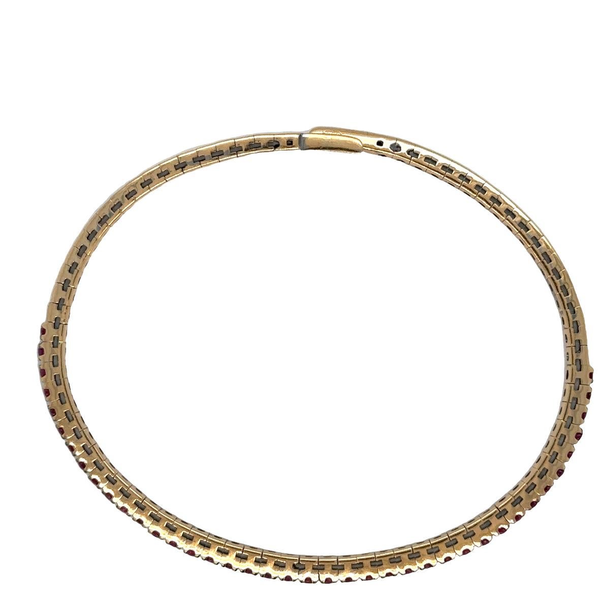 Contemporain Bracelet tennis en or rose 18 carats en vente