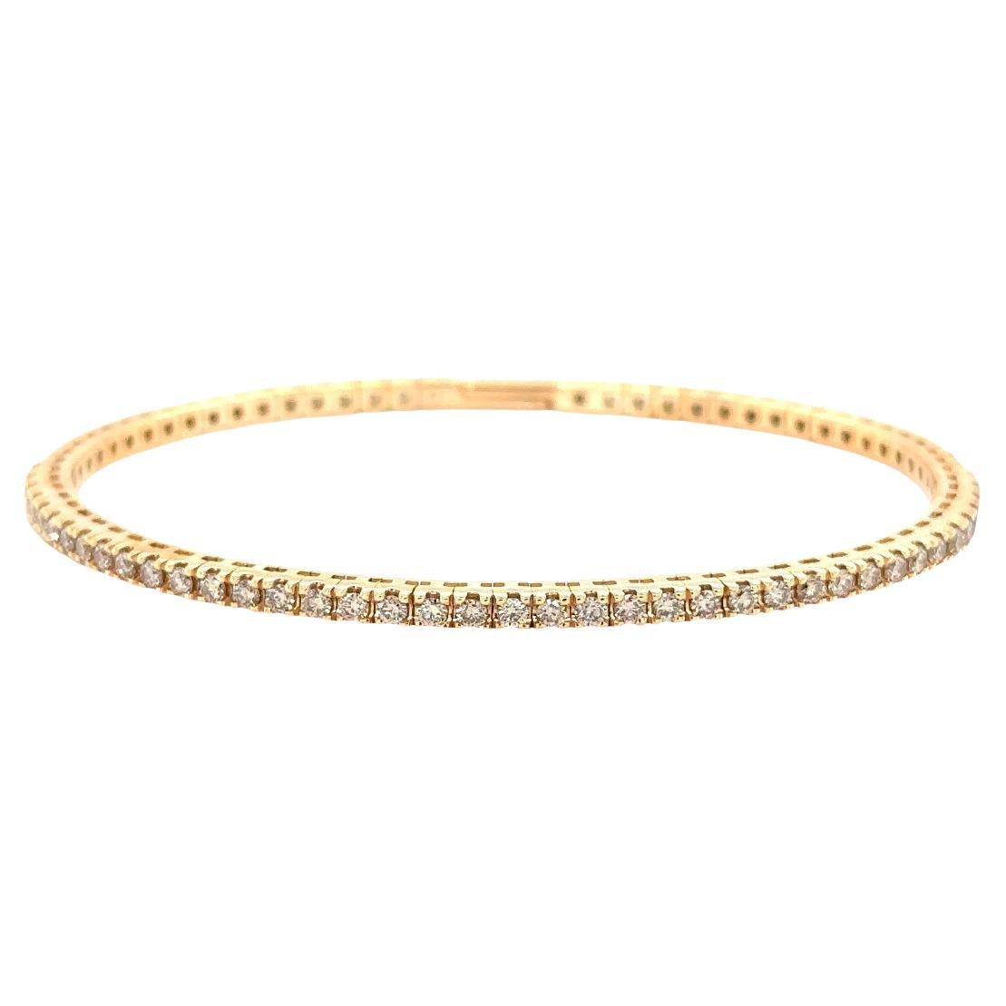 Tennis Bracelet in 18K Rose Gold For Sale