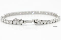 Tennis Bracelet Natural Round Cut Diamond 9.90 CTW G/VS1 18K White Gold 7 Inches