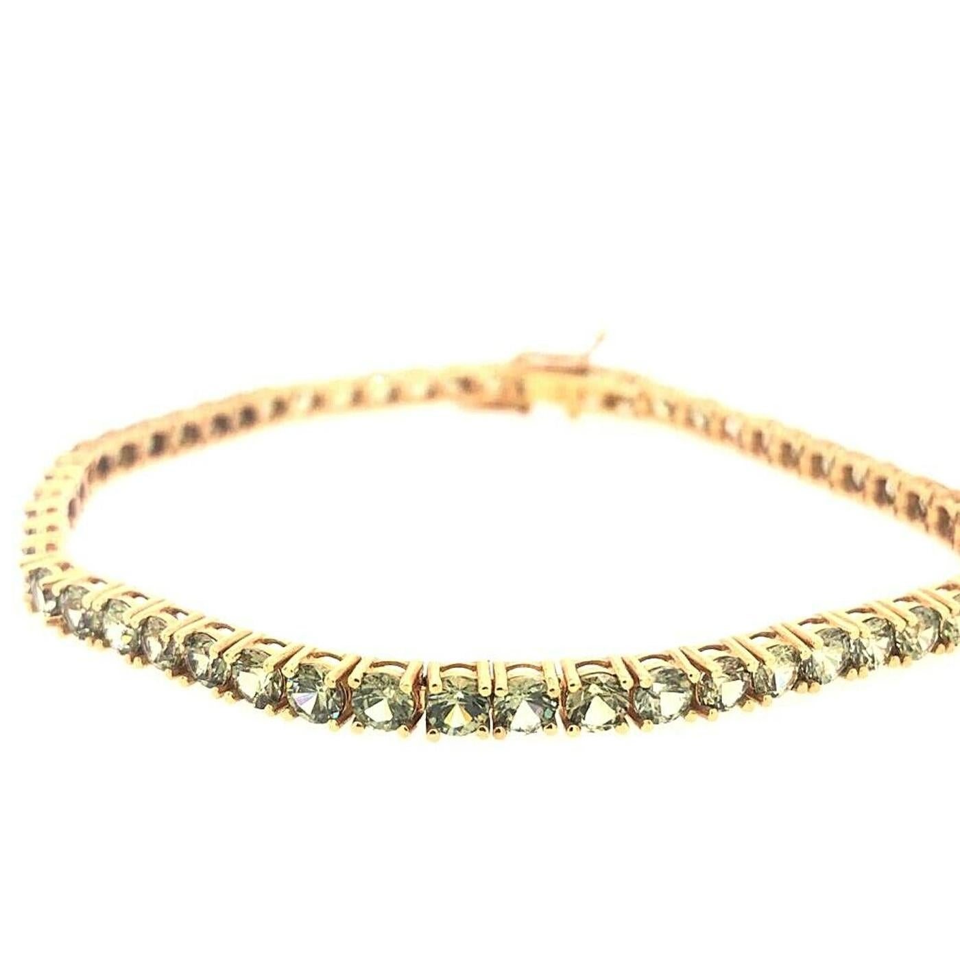 5.80ct 18ct rose gold tennis bracelet guaranteed g/h colour si purity natural diamonds
