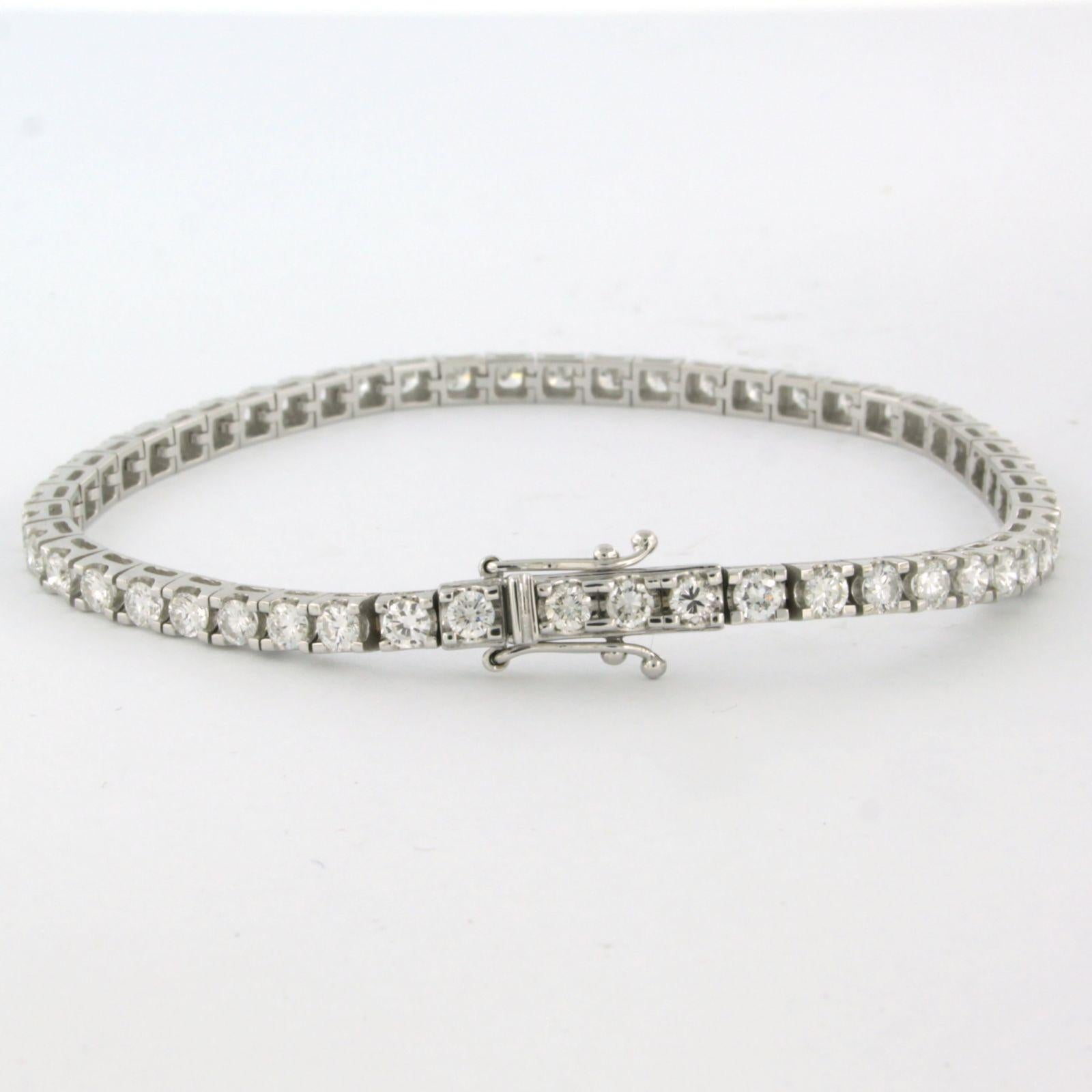 Brilliant Cut Tennis bracelet set with brilliant cut diamonds up to 4.15ct 14k white gold