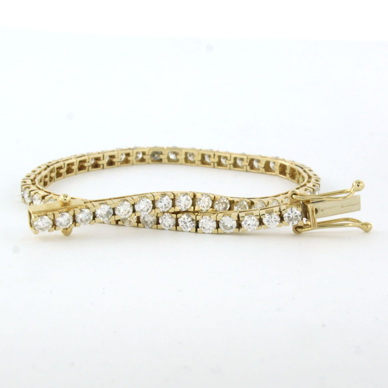 Women's Tennis bracelet set with diamonds 14k yellow gold For Sale