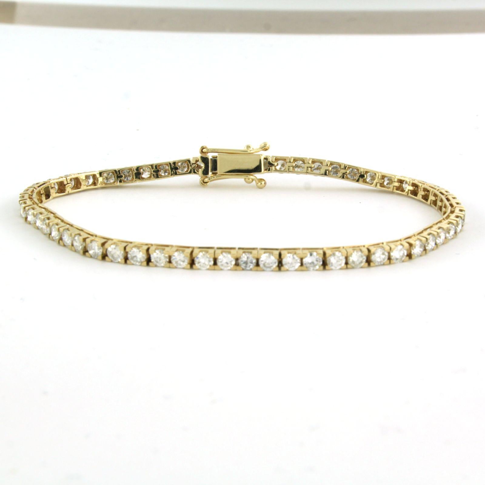 Tennis bracelet set with diamonds 14k yellow gold For Sale 2
