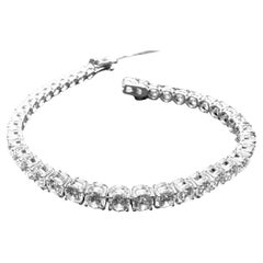 Bracciale Tennis in oro bianco con diamanti naturali da 13,65 carati