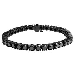 Bracciale tennis con diamanti neri