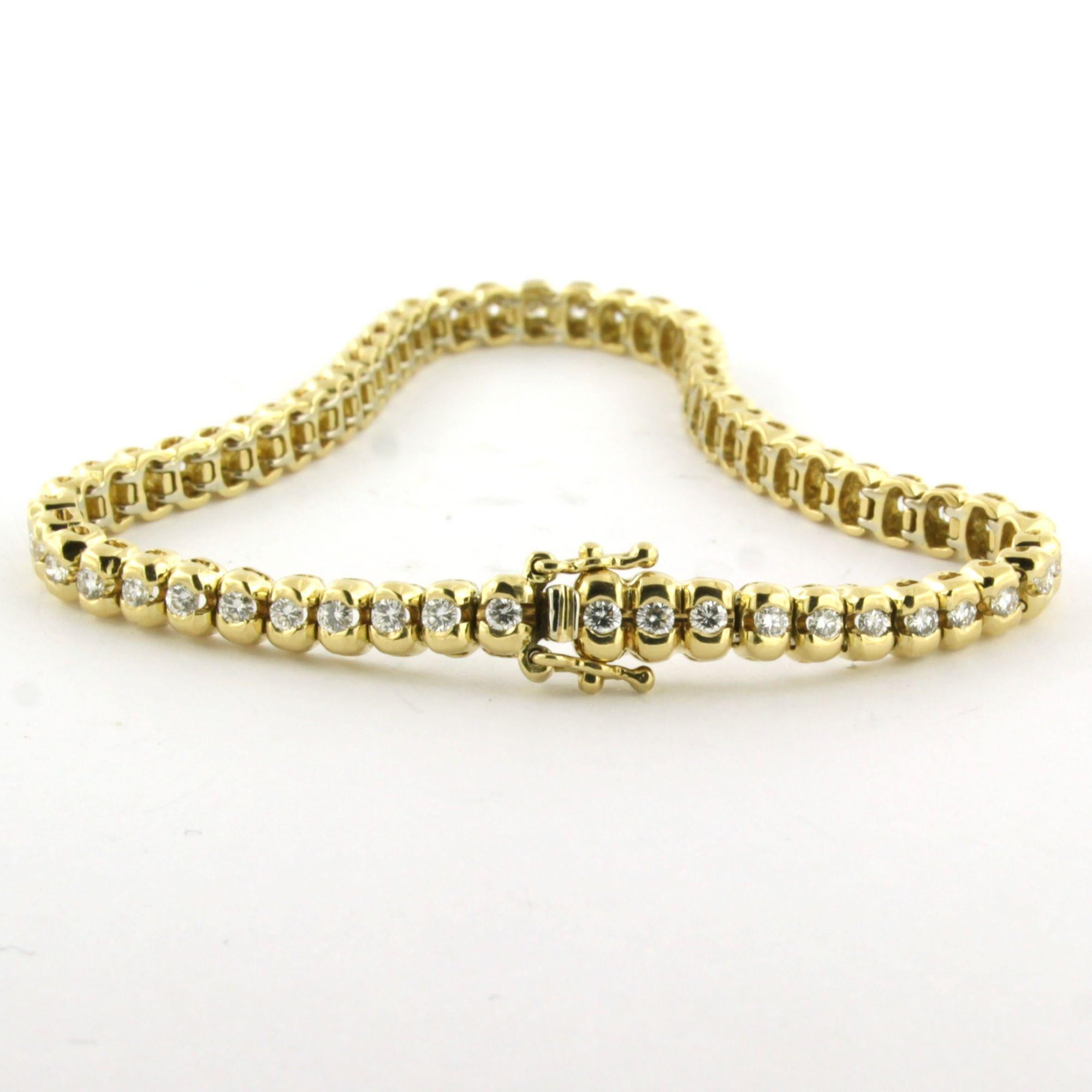 Pulsera de tenis con diamantes talla brillante de hasta 1,80 ct 18,0 gramos Oro de 18k Corte brillante en venta