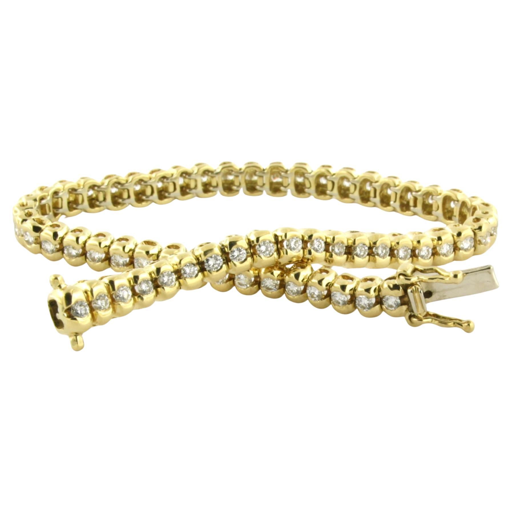 Pulsera de tenis con diamantes talla brillante de hasta 1,80 ct 18,0 gramos Oro de 18k en venta