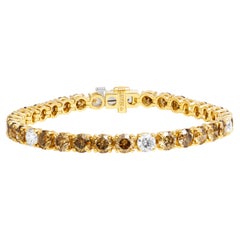 Tennis Bracelet with Champagne Color Diamonds