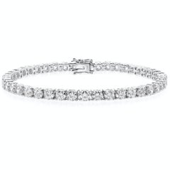Tennis Bracelet with Diamond 7.78ct for Wedding in 18k White Gold
