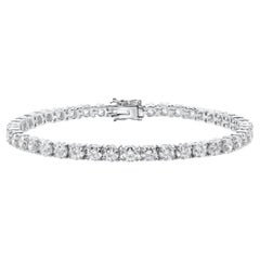 Bracelet tennis en or blanc 18 carats avec diamants de 7,78 carats pour le mariage