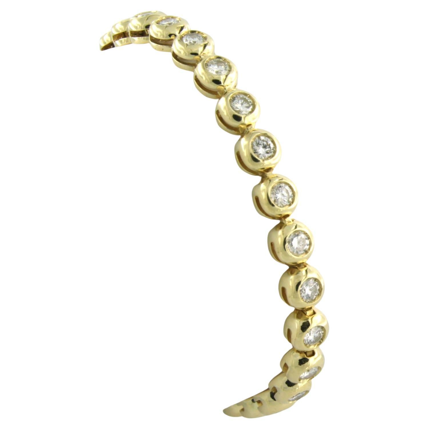 Tennis bracelet with diamonds 18k yellow gold