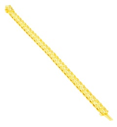 Tennis Bracelet with Fancy Yellow Radiant Cut Diamonds
