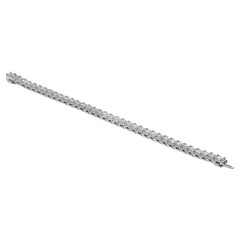 Tennis Bracelet with GIA Certified Asscher Cut Diamonds in Platinum 0.50ct Each
